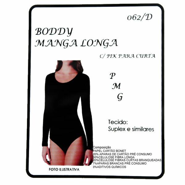 Molde Nº 62/D boddy manga longa P, M e G - 036141